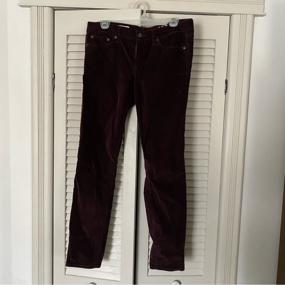 Gap Burgundy Velvet Jeans